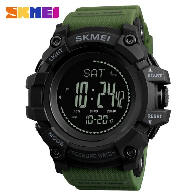 SKMEI Mens Sport Watch Fashion Men's Digital Watch Altimeter Barometer Compass Temperature Weather Electronic Luxury Men Watches