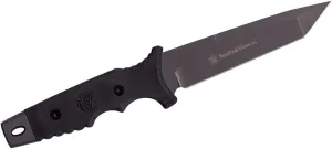 Smith & Wesson 10.6in High Carbon S.S. Fixed Blade Knife with 5.2in Tanto Blade and TPE Handle for Outdoor, Tactical, Survival and EDC
