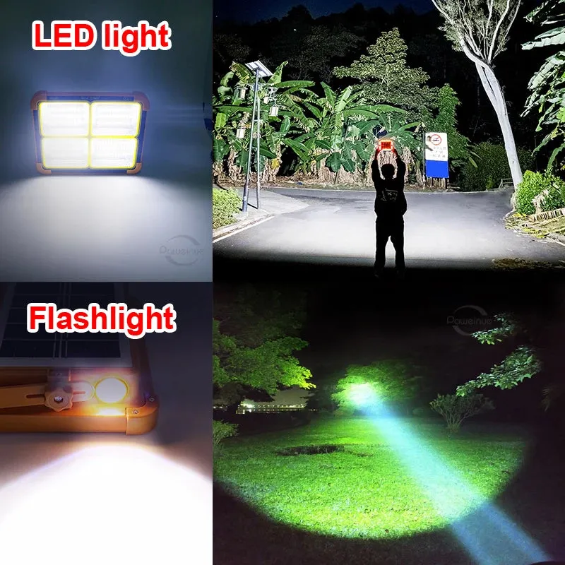 Solar Camping Light 400? with 20000mAh Power Bank, LED Flashlight, Magnetic Portable Lantern, Rechargeable Emergency Repair Lamp