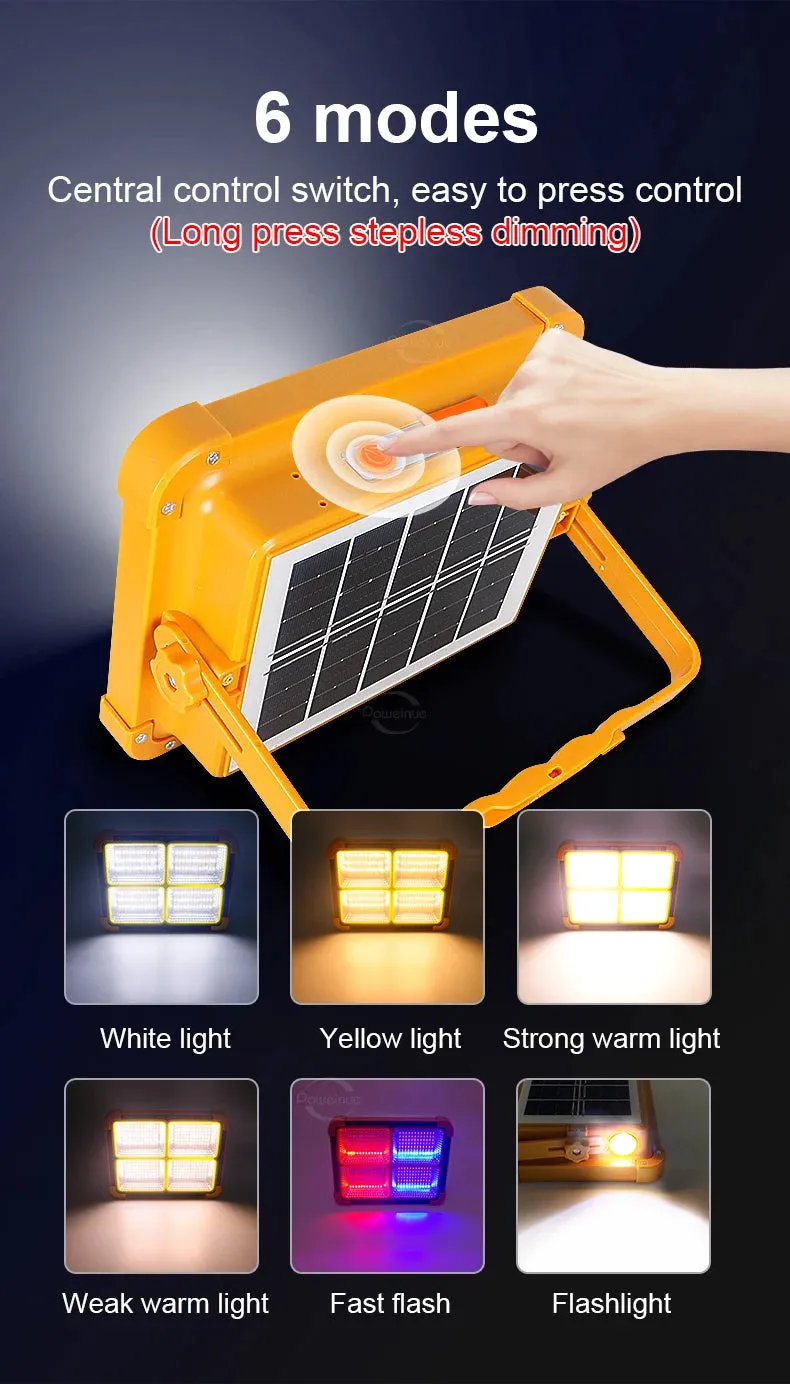 Solar Camping Light 400? with 20000mAh Power Bank, LED Flashlight, Magnetic Portable Lantern, Rechargeable Emergency Repair Lamp