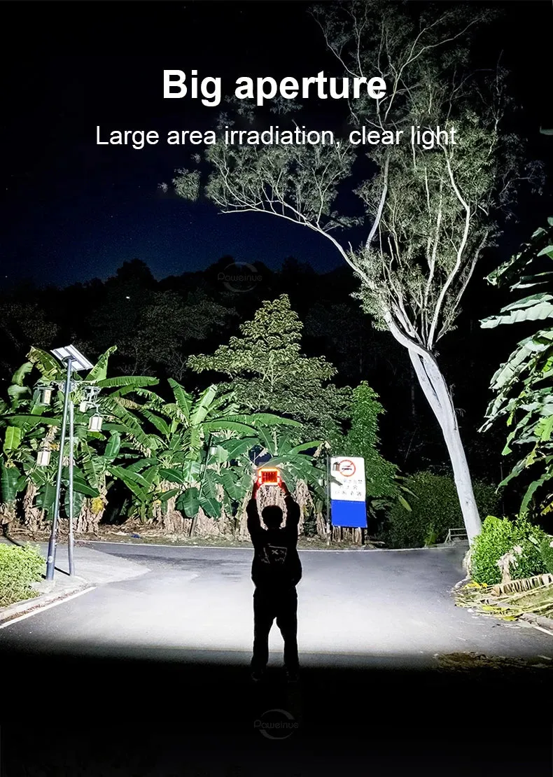 Solar Camping Light 400? with 20000mAh Power Bank, LED Flashlight, Magnetic Portable Lantern, Rechargeable Emergency Repair Lamp