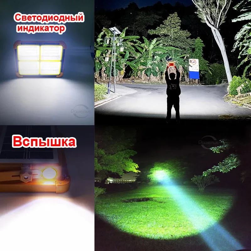 Solar Camping Light 400? with 20000mAh Power Bank, LED Flashlight, Magnetic Portable Lantern, Rechargeable Emergency Repair Lamp