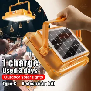 Solar Camping Light 400? with 20000mAh Power Bank, LED Flashlight, Magnetic Portable Lantern, Rechargeable Emergency Repair Lamp