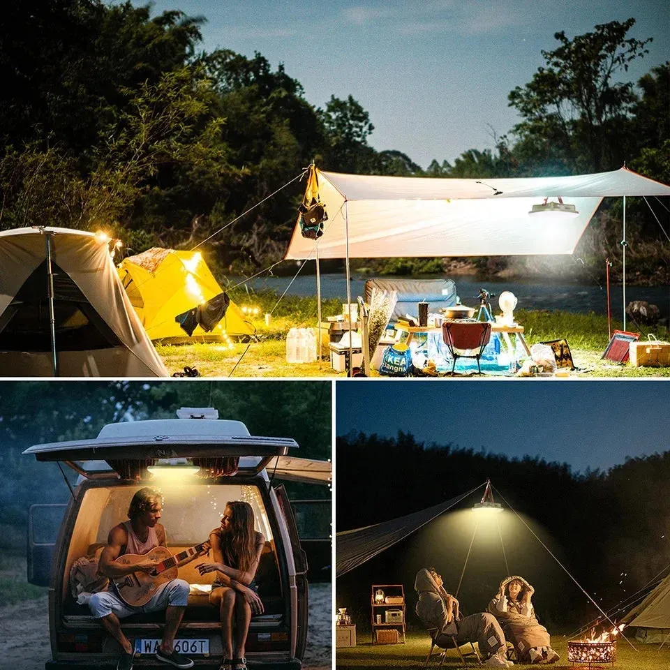 Solar Camping Light 400? with 20000mAh Power Bank, LED Flashlight, Magnetic Portable Lantern, Rechargeable Emergency Repair Lamp