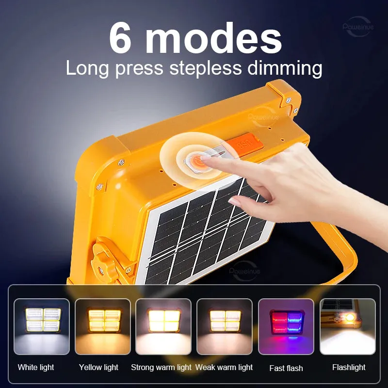 Solar Camping Light 400? with 20000mAh Power Bank, LED Flashlight, Magnetic Portable Lantern, Rechargeable Emergency Repair Lamp