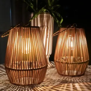 Solar Lanterns Outdoor, KagoLing Solar Hanging Lantern Lights Decorative Christmas Light for Garden Patio Courtyard Lawn-2 Pack, HANDLAN-02