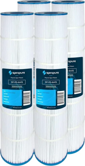 SpiroPure Replacement for Pleatco PJAN145 Jandy CL580 CV580 R0357900 Unicel C-7482 Filbur FC-0820 Hot Tub Spa Pool Filter Replacement Cartridge (Case of 4)