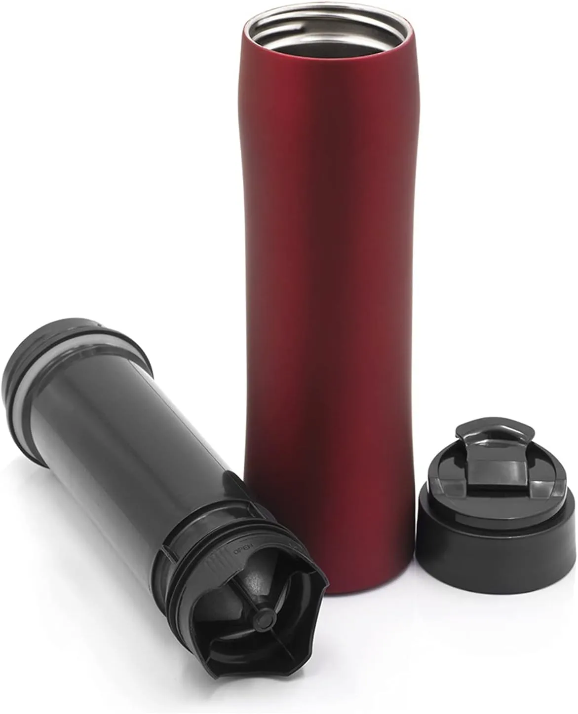 Sports Cup Portable Stainless Steel Press Pot Coffee Pot Filter Vacuum Cup Tea Cup