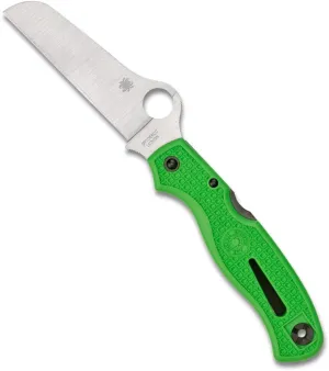 Spyderco Atlantic Salt Lightweight Knife with 3.68" Corrosion Resistant LC200N Sheepfoot Blade and Durable Black FRN Handle - PlainEdge - C89FPGR