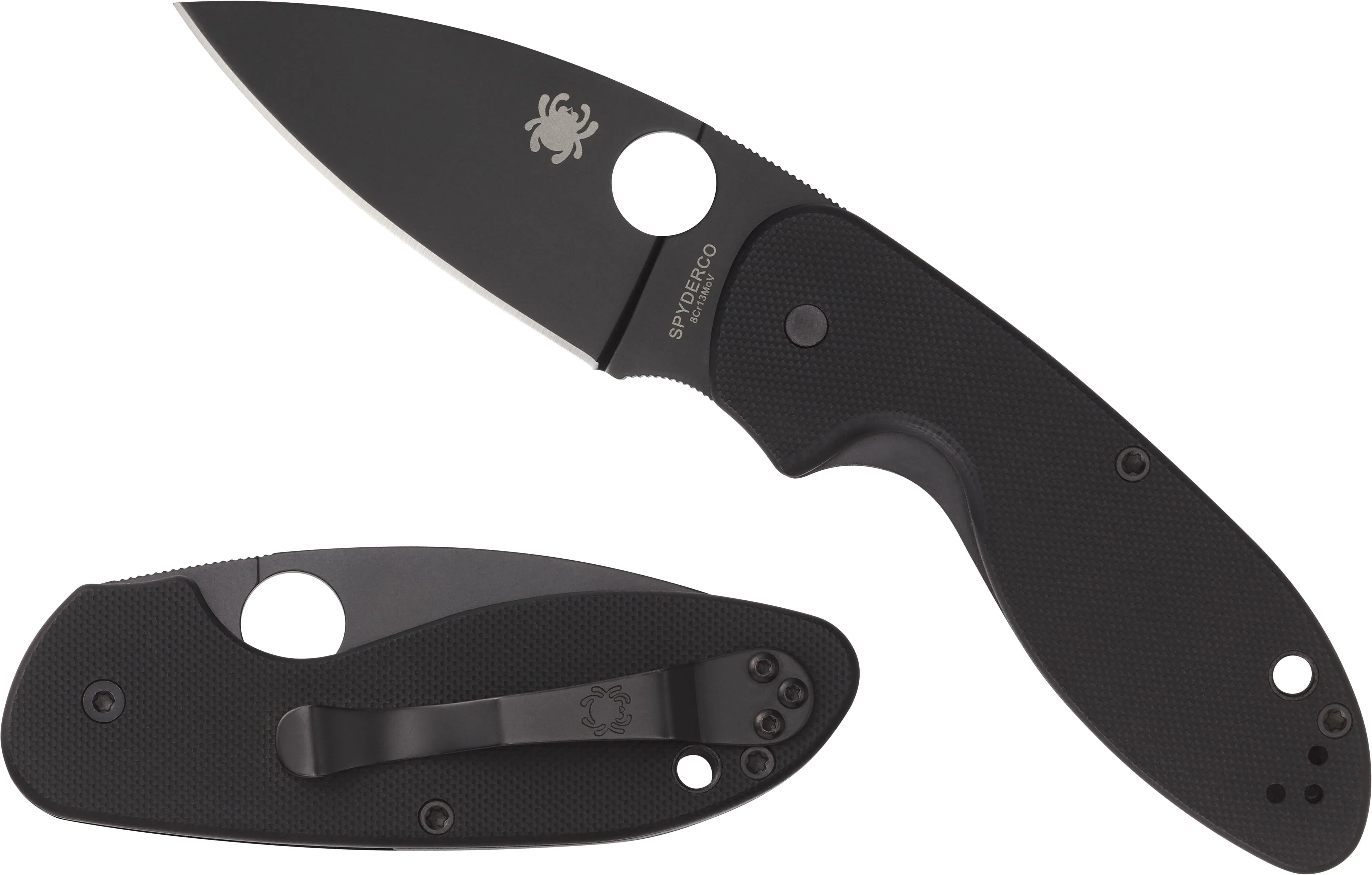 SPYDERCO EFFICIENT G-10 BLACK PLAINEDGE
