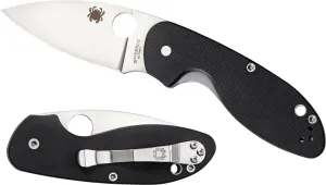 SPYDERCO EFFICIENT G-10 BLACK PLAINEDGE