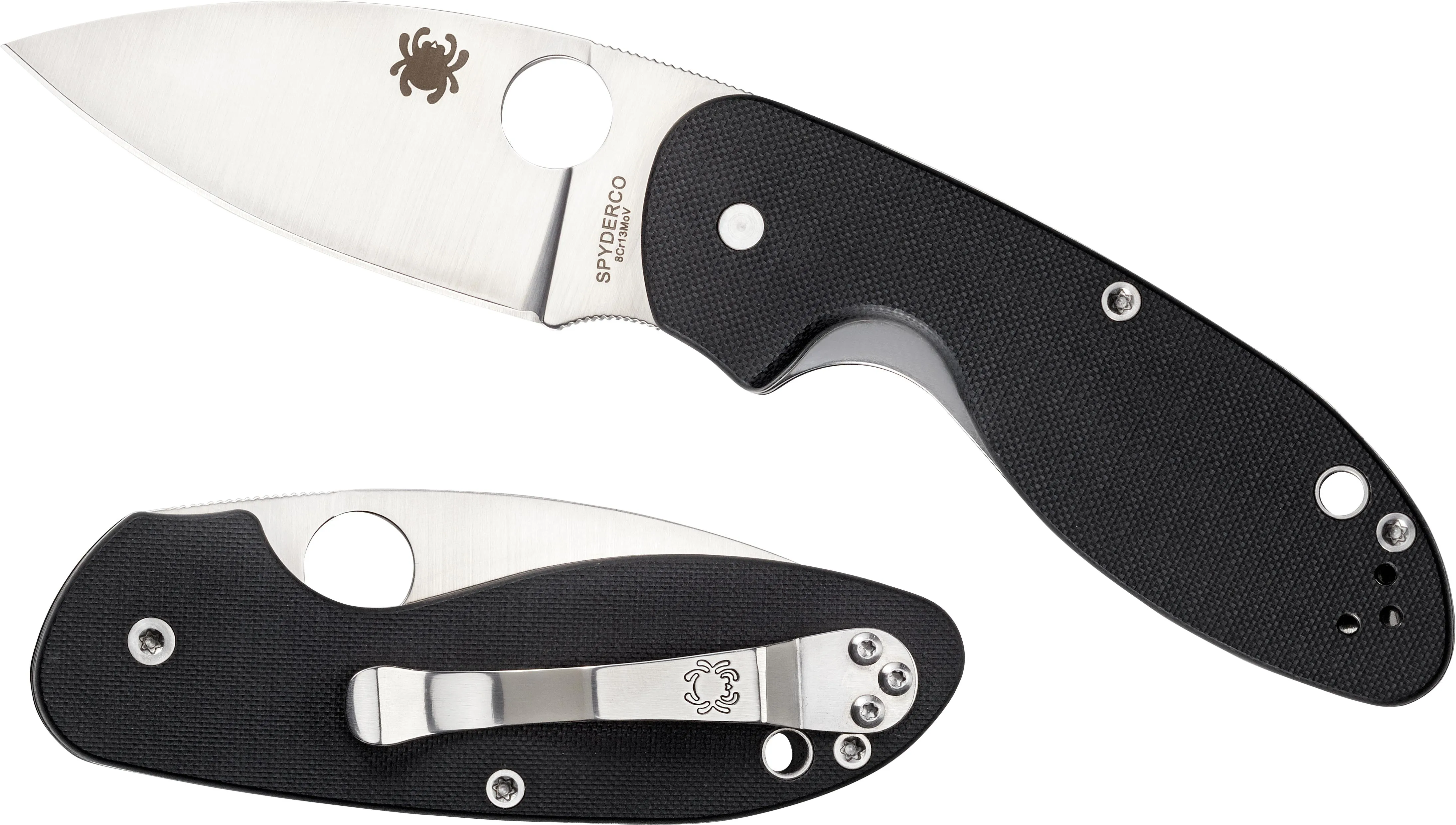 SPYDERCO EFFICIENT G-10 BLACK PLAINEDGE