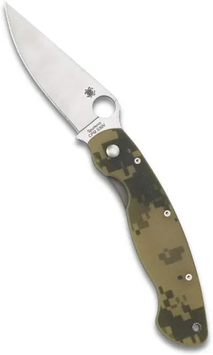 Spyderco Military Model Signature USA-Made Knife with 4" Premium Stainless Steel Blade and Durable G-10 Handle - PlainEdge - C36