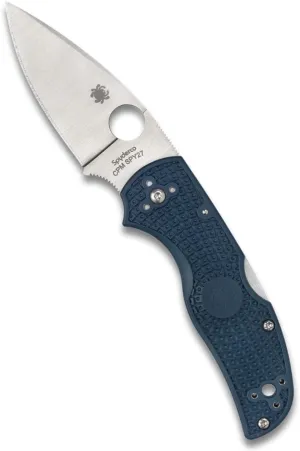 Spyderco Native 5 Knife with 2.95" CPM SPY27 High-Performance Steel Blade and Cobalt-Blue Lightweight FRN Handle - PlainEdge - C41PCBL5