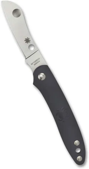 Spyderco Roadie Non-Locking Lightweight Knife with 2.09" N690Co Stainless Steel Blade and Durable Gray FRN Handle - PlainEdge - C189PGY