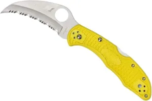 Spyderco Tasman Salt 2 Lightweight Knife with 2.91" H-1 Ultra-Corrosion Resistant Steel Blade and Yellow FRN Handle - SpyderEdge - C106SYL2