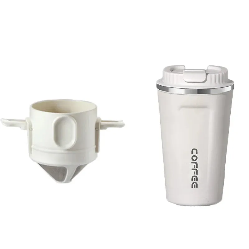 Stainless Steel Portable Coffee Filter Drip Coffee Tea Holder – Reusable Coffee Dripper & Mug Set