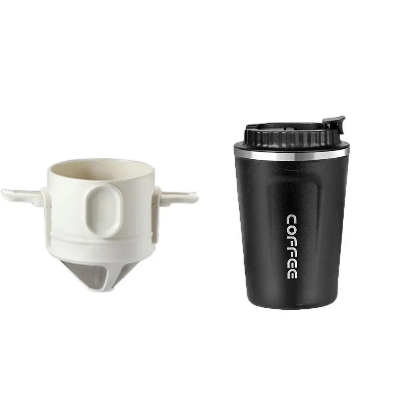 Stainless Steel Portable Coffee Filter Drip Coffee Tea Holder – Reusable Coffee Dripper & Mug Set