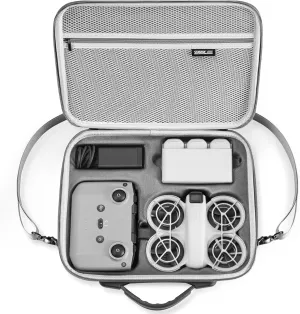 STARTRC Carrying Case for DJI Neo Portable PU Storage Protective Bag for DJI Neo Fly More Combo Accessories, Compatible with RC-N3/N2 Remote Controller, Neo Intelligent Flight Battery, Charging Hub