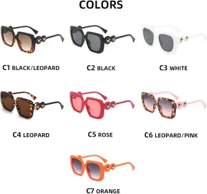 Style Simple Sunglasses with Metal Five-pointed Stars and Sun Protection.