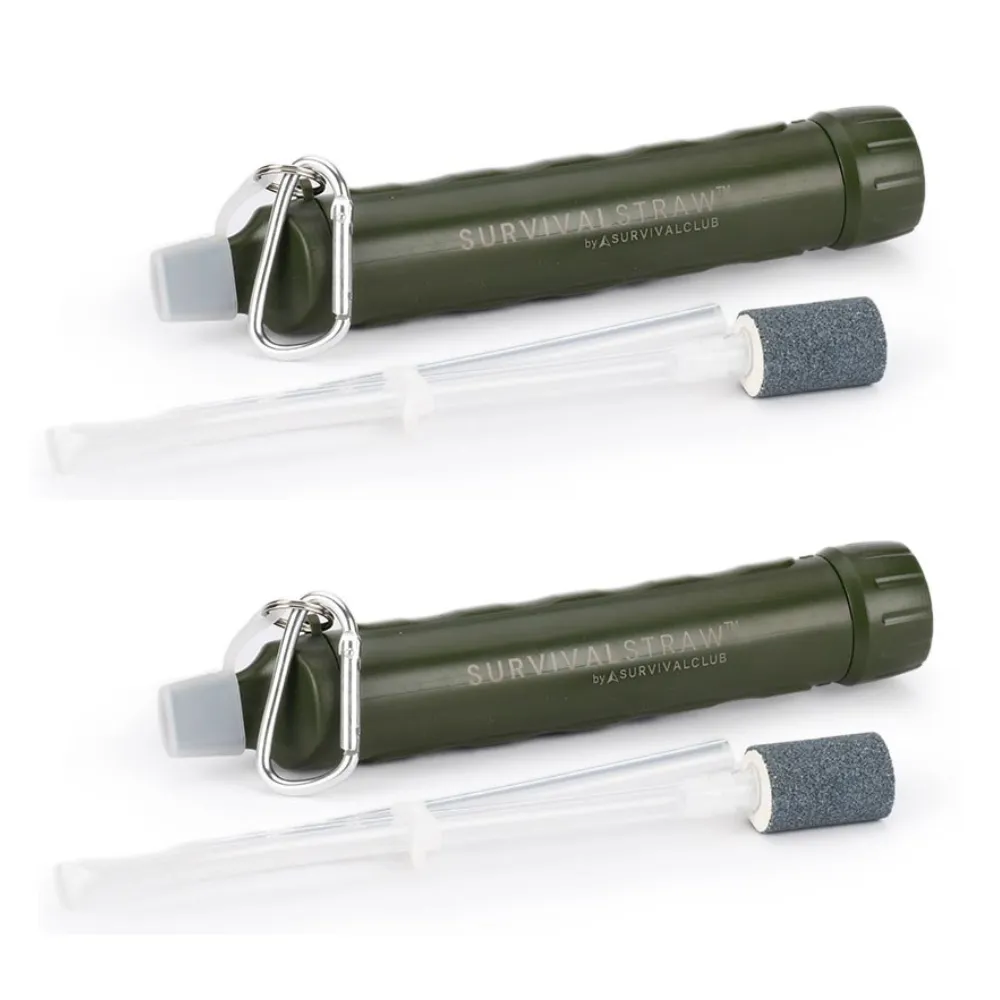 SurvivalStraw™️ Portable Water Filter x2 Bundle