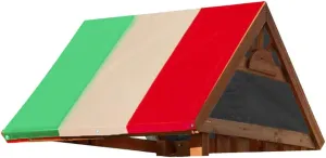 Swing Set Replacement Tarp, 52 x 89 in Multicolor Playground Roof, Multicolor Backyard Playset Canopy Replacement Swingset Sun Shade Proof Tarp for Play Set Outdoor(Green   Beige   Red)