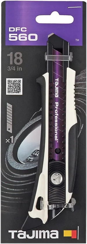 Tajima DFC560W" Razor Black Cutter Knife with Fin, Black/Purple, Dora DFC560 mit Finne