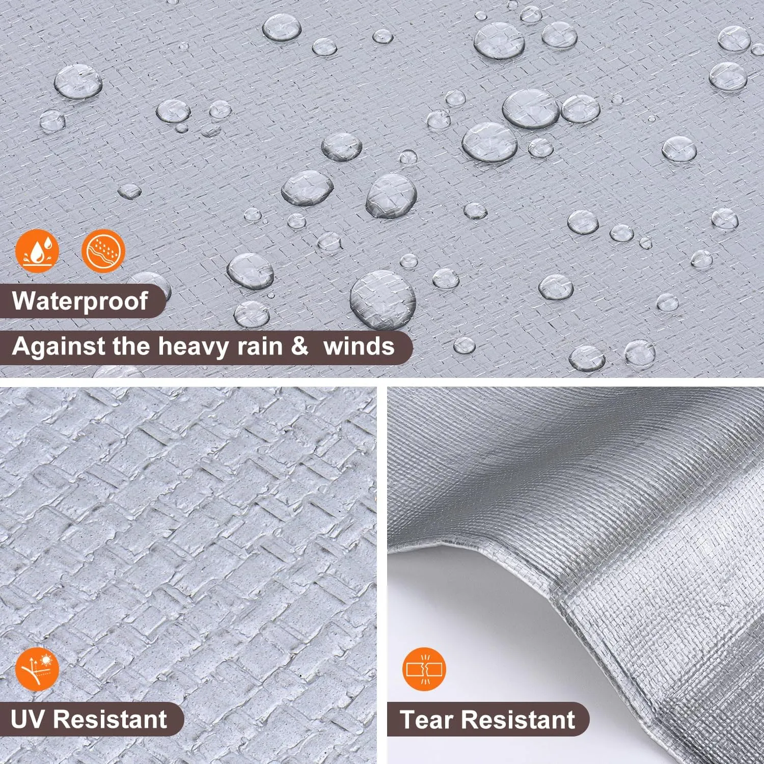 Tarp 12x16FT, 16 Mil Large Tarp, Tarps Heavy Duty Waterproof with Grommets Every 23.6", 420D Thick Plastic Tarp, UV Resistant Tear&Fade Resistant, Reinforced Edges for Outdoor Pool Camp Tent