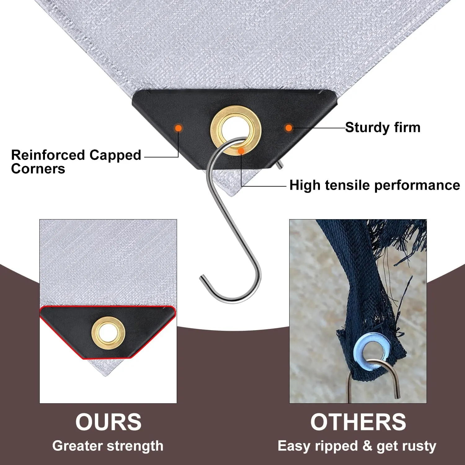 Tarp 12x16FT, 16 Mil Large Tarp, Tarps Heavy Duty Waterproof with Grommets Every 23.6", 420D Thick Plastic Tarp, UV Resistant Tear&Fade Resistant, Reinforced Edges for Outdoor Pool Camp Tent