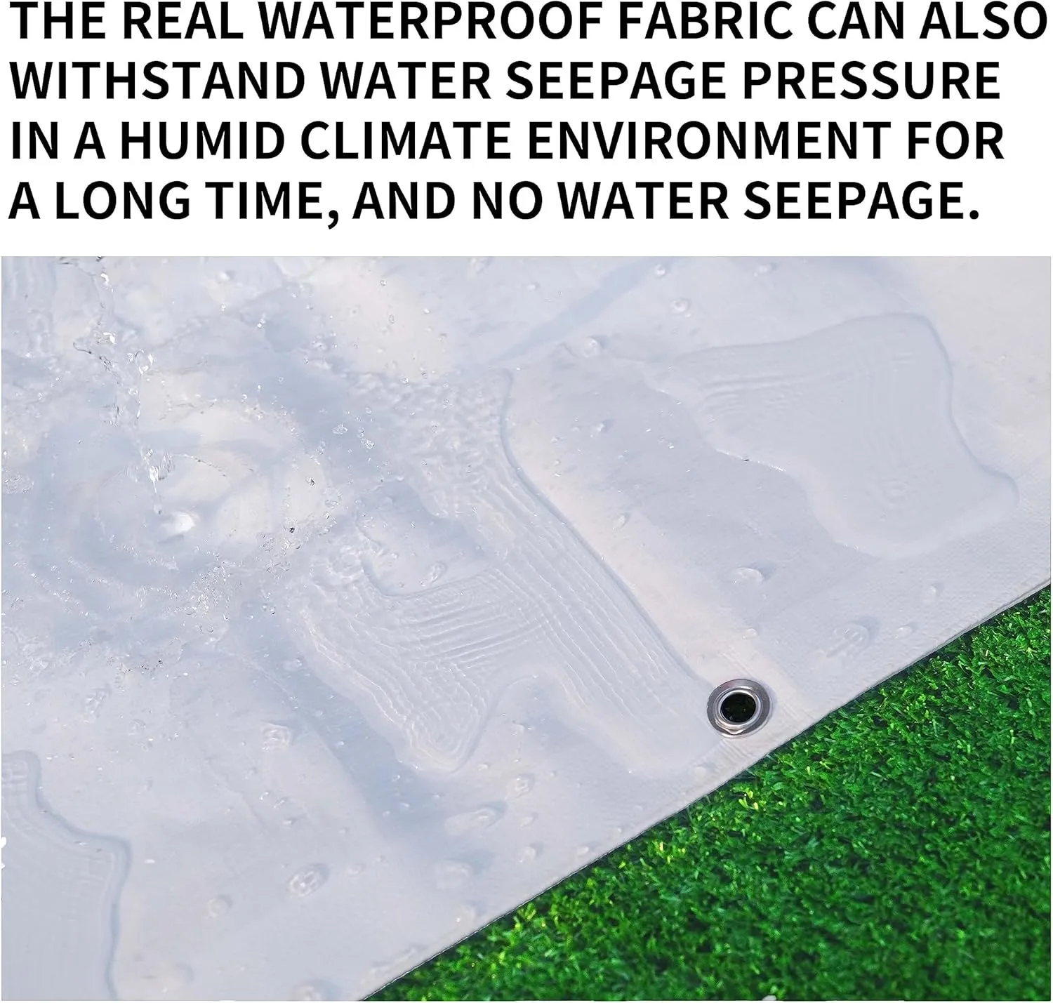 TARPAL 10'x10' White Tarp Waterproof 7.5 mil Medium Duty All Purpose Poly Tarps Cover Waterproof,Snow Proof UV Protection,Rip and Tear Proof,Poly Tarpaulin