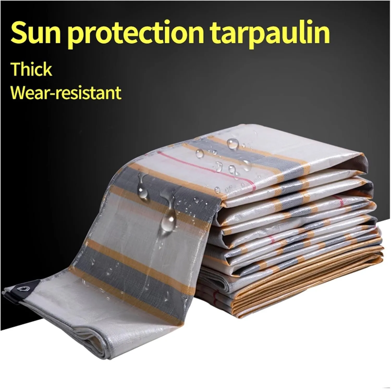 Tarpaulin Waterproof Outdoor Camping Awning Tarp Portable Sun Shelter Cloth Home Garden Backyard Awning Canopy Car Shed Cover(B1,3X3M)