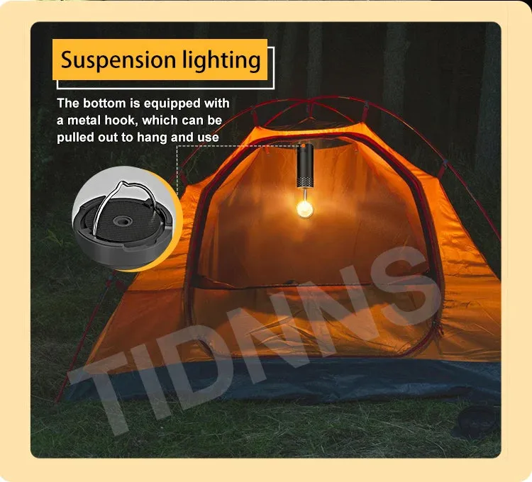 Telescopic LED Flashlight Lamp with Tripod: Rechargeable Outdoor Camping Torch