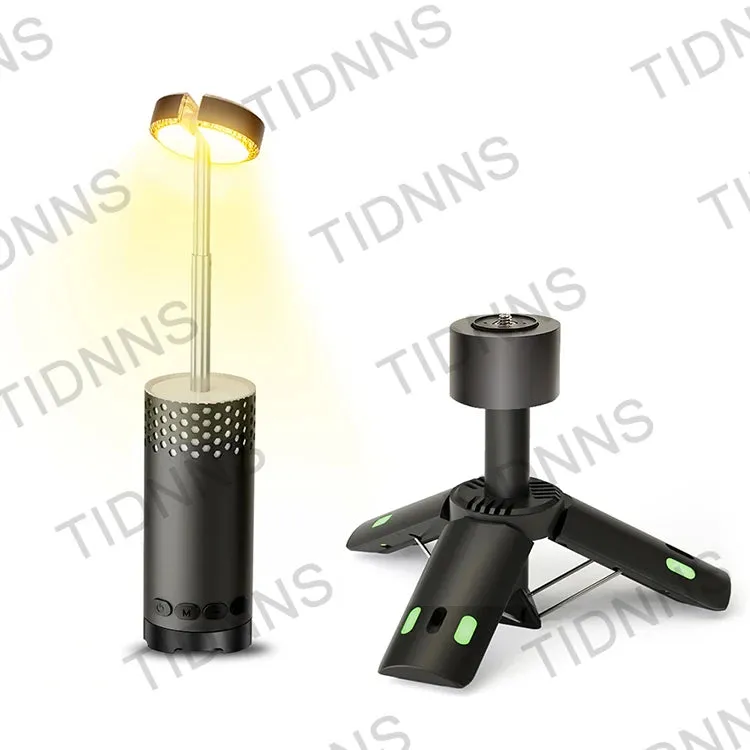 Telescopic LED Flashlight Lamp with Tripod: Rechargeable Outdoor Camping Torch