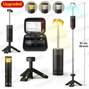 Telescopic LED Flashlight Lamp with Tripod: Rechargeable Outdoor Camping Torch