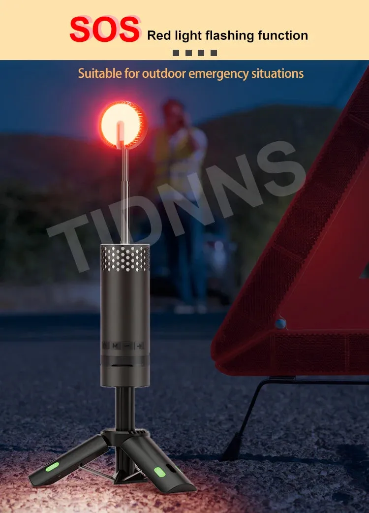 Telescopic LED Flashlight Lamp with Tripod: Rechargeable Outdoor Camping Torch