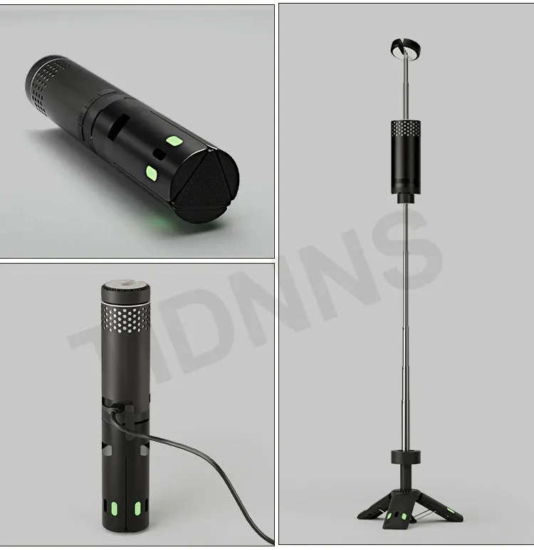 Telescopic LED Flashlight Lamp with Tripod: Rechargeable Outdoor Camping Torch