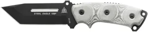 Tops Knives Steel Eagle 105F Full Tang Fixed Blade- Black Kydex Sheath w/Rotating Spring Steel Sheath Clip (Black Linen Micarta Handle)