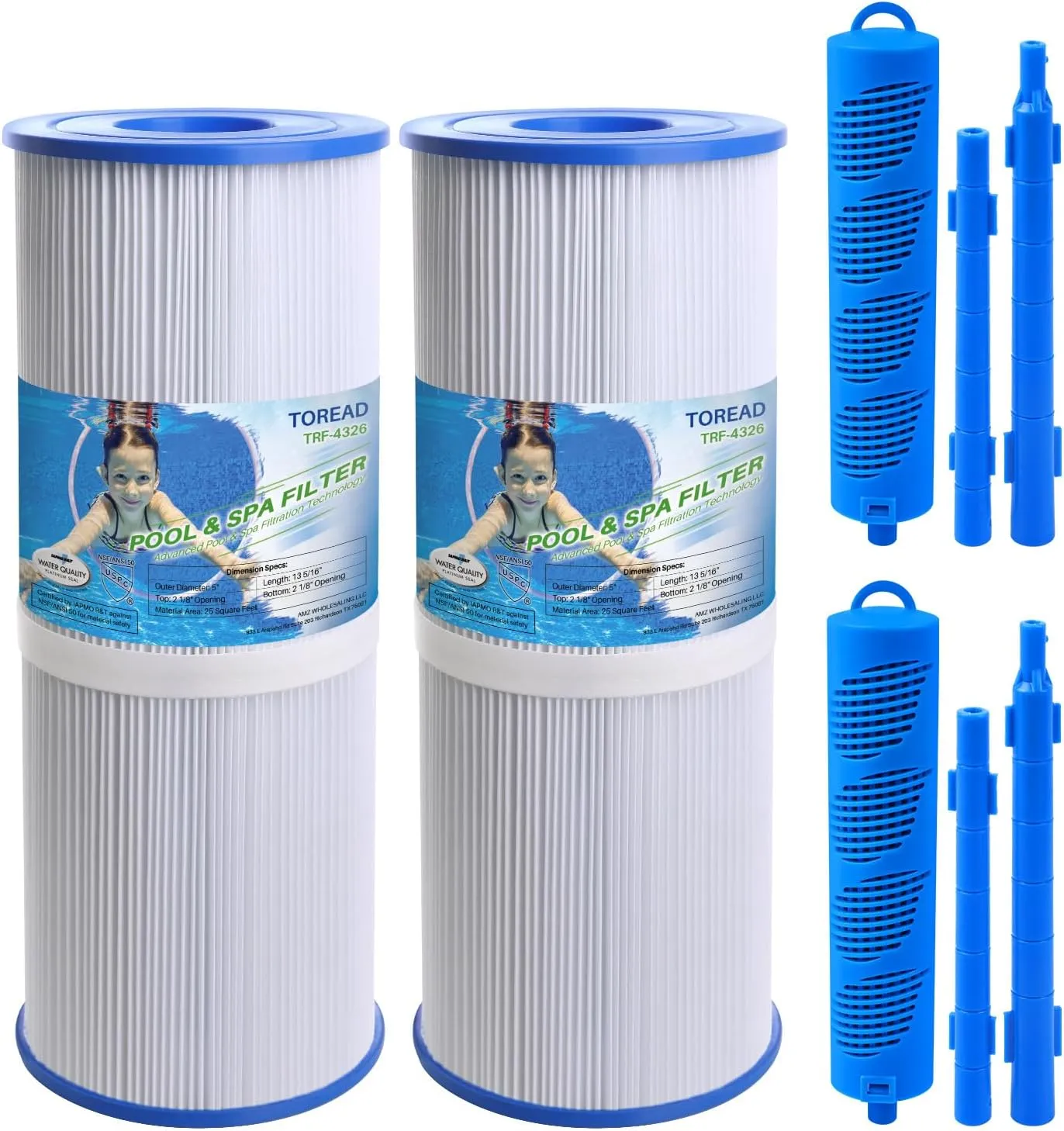TOREAD PRB25-IN Spa Filter and Hot Tub Mineral Stick Bundle