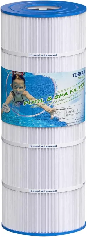 TOREAD Replacement for Pool Filter PA120, Ultra-B2, CX1200RE, C1200, Unicel C-8412, Filbur FC-1293, Waterway Clearwater II, Pro Clean 125, 817-0125N, Aladdin 22002, L x OD:23 1/4" x 8 15/16"