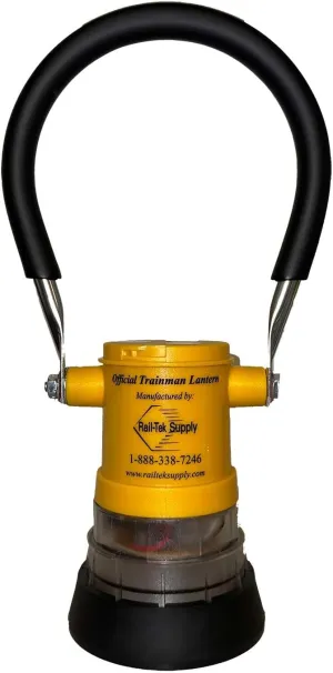 Trainman LED Flashlight Lantern with Magnetic Base Battery Powered Emergency Portable Light (Yellow)