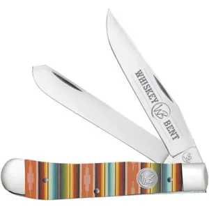 Trapper Folding Knife Slip Joint 440 Steel Blade 4.125in Closed Length Acrylic Handle Serape Sunrise