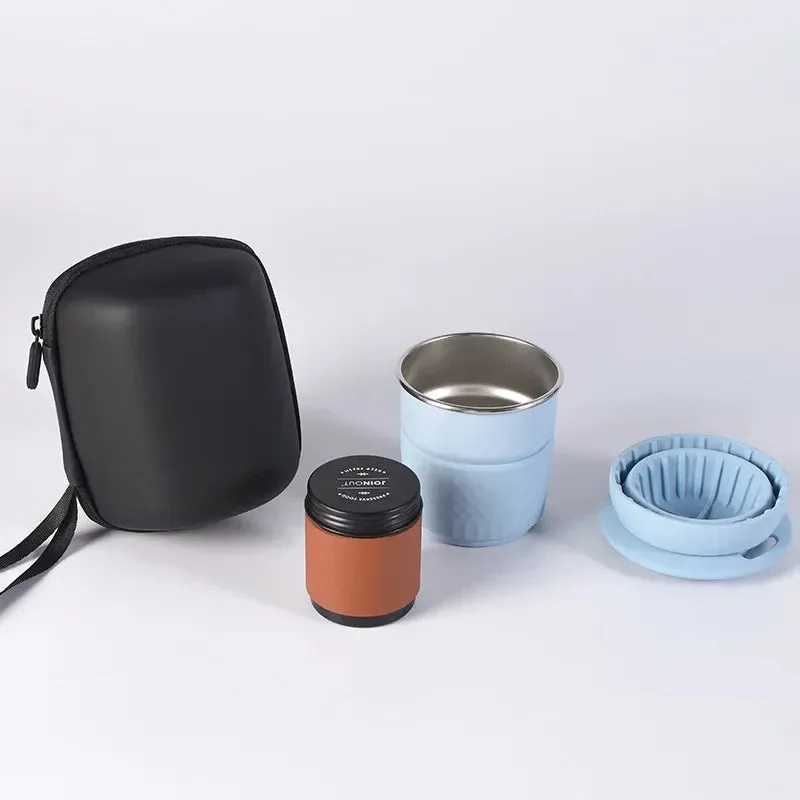 Travelling Hand Brewed Coffee Set – Camping Silicone Filter & Cup
