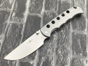 Twosun TS574-K110 Big Folding Knife K110 Blade TC4 Titanium Handle Plain Edge Pocket Knife