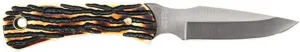Uncle Henry 301UH Detail Skinner Fixed Blade Knife with 3.1in High Carbon S.S. Full Tang Blade, Ergonomic Classic Staglon Handle, and Leather Sheath for Hunting, Skinning, Field Dressing, and Outdoors