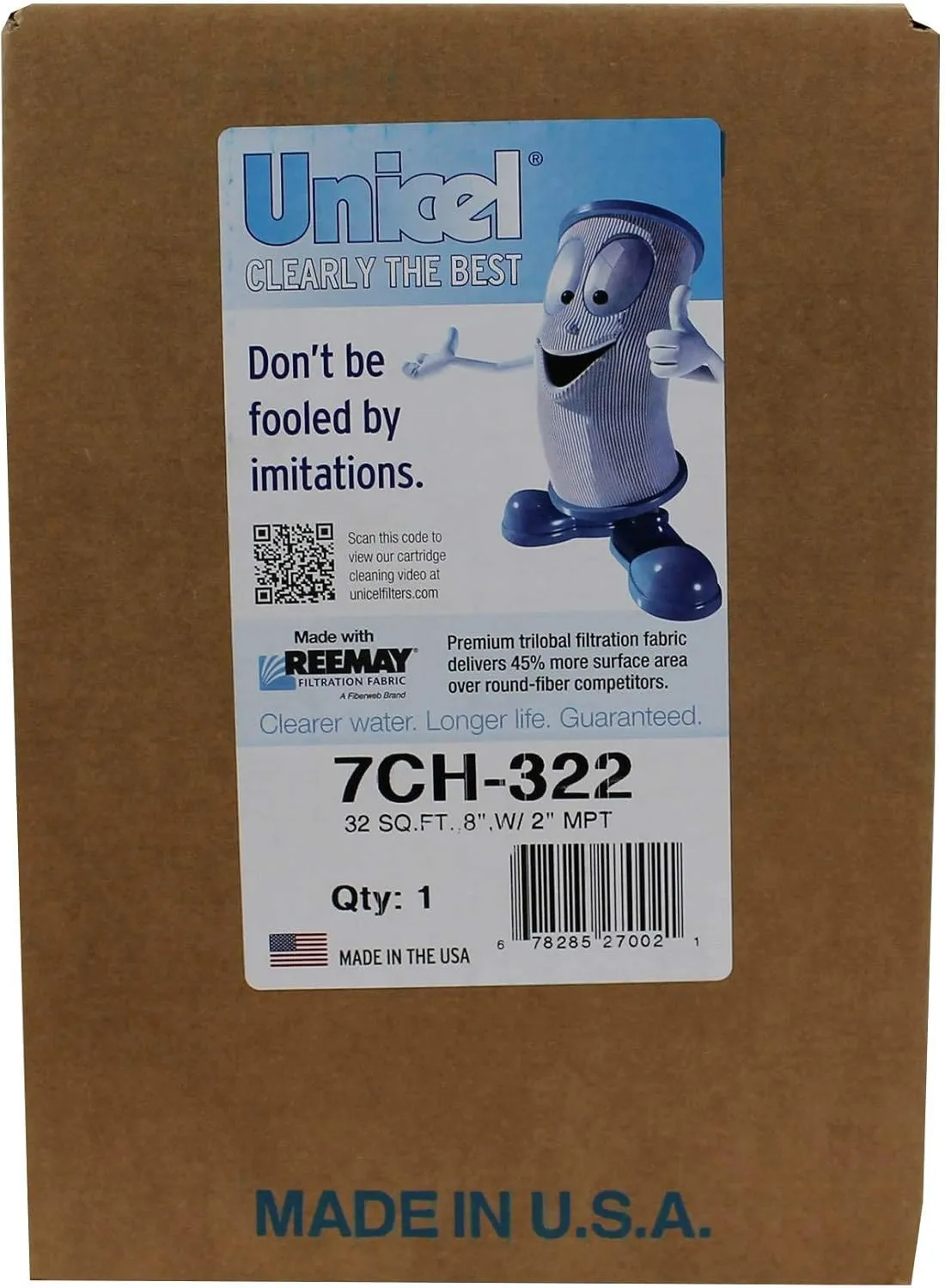 Unicel 7CH-322 32 Square Foot Media Replacement Hot Tub Spa Filter Cartridge with 275 Pleats