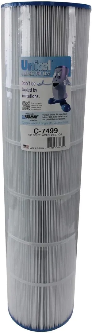 Unicel C-7499 100 Square Foot Media Replacement Pool Filter Cartridge with 142 Pleats, Compatible with Pentair, American, and Premier Springwater