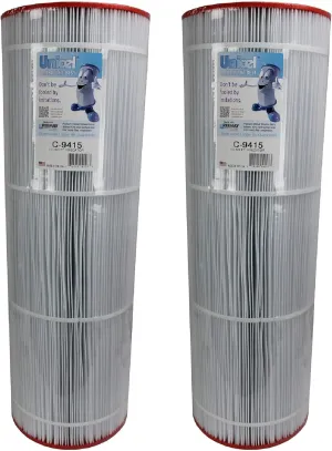 Unicel C-9415 150 Square Foot Media Replacement Pool Filter Cartridge with 175 Pleats, Compatible w/Pentair, American, Pac Fab, & Sta-Rite (2 Pack)