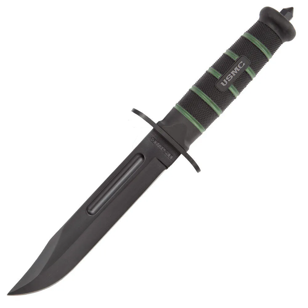 United Cutlery USMC Blackout Fixed Blade Knife   Sheath UC3156