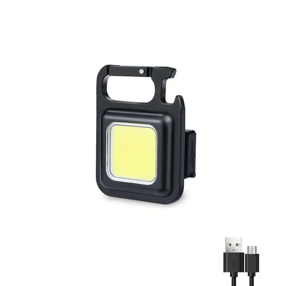USB Charging Light Emergency Lamps Multifunctional Mini Glare COB Keychain Strong Magnetic Repair Work Outdoor Camping Light