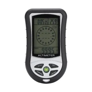 VGEBY Altimeter Watch, 8 in 1 Multifunctional Outdoor Digital LCD Altimeter Barometer Thermometer Weather Forecast Clock Altimeter for Hiking Altimeter